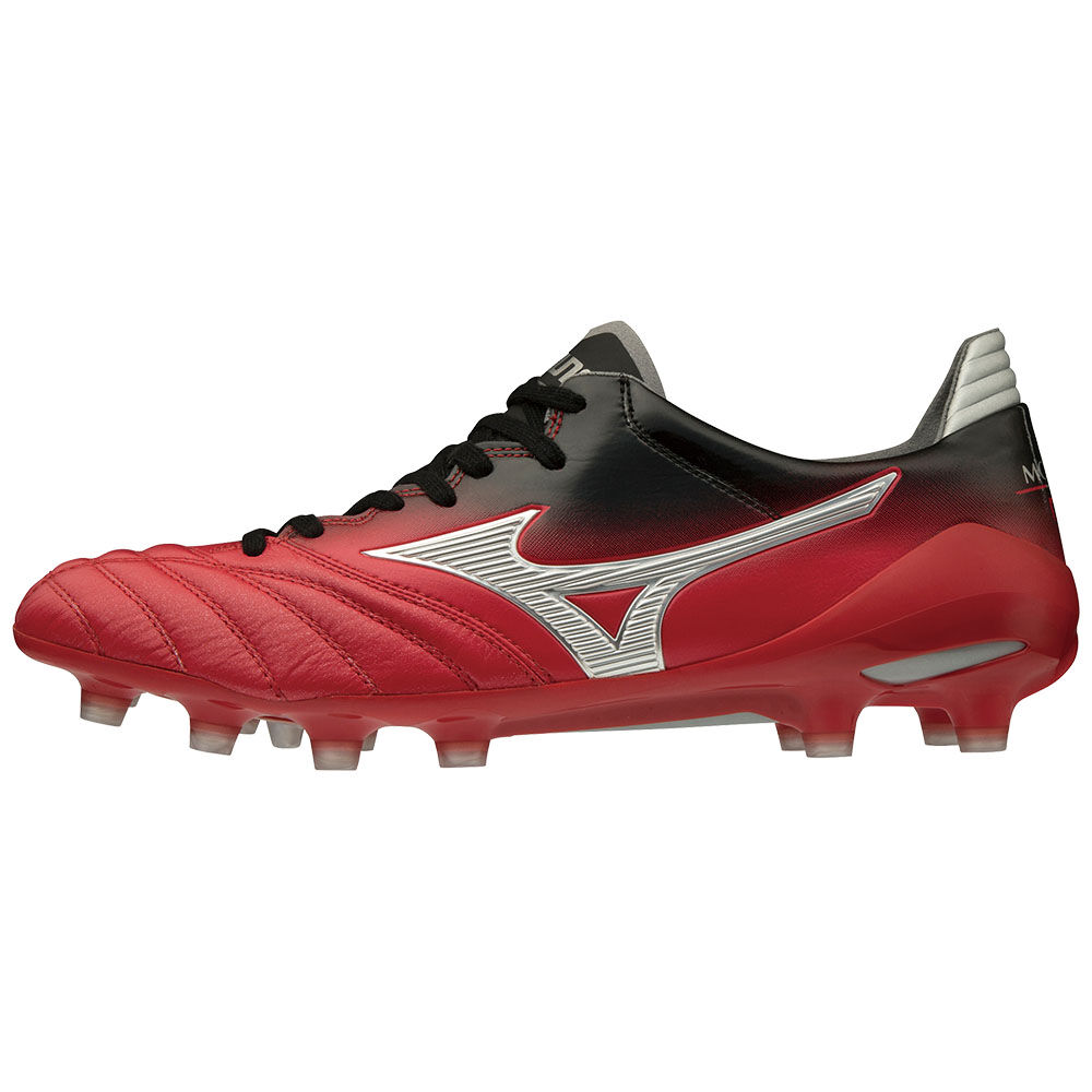 Mens Mizuno MORELIA NEO II JAPAN Soccer Cleats Red/Silver/Black Philippines (LCGQZO192)